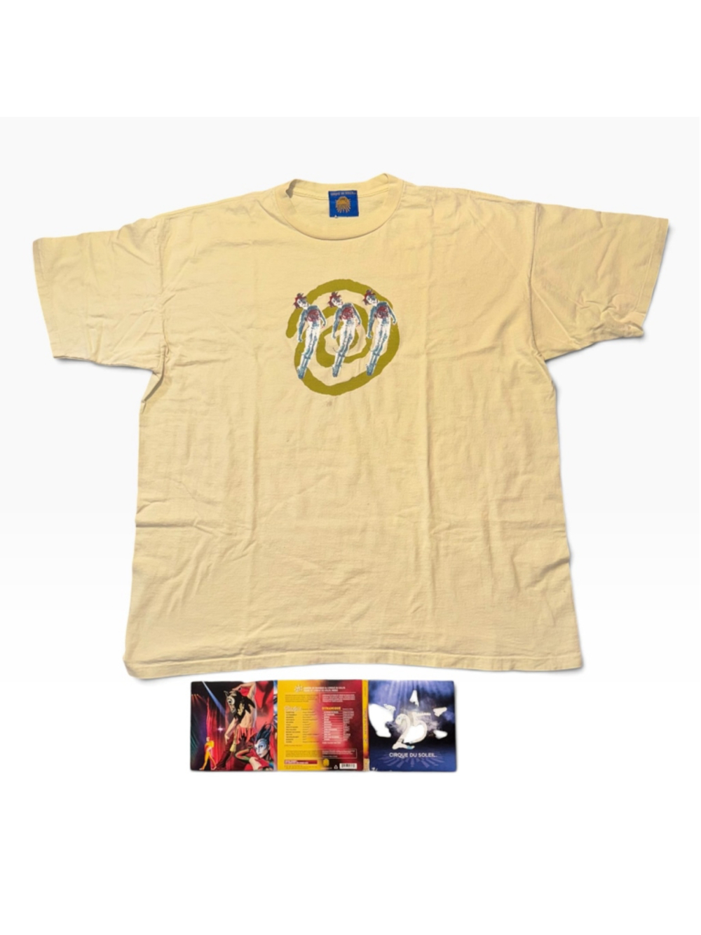 Vtg Vintage 90s Cirque du Soleil Quidam Graphic T-Shirt XL With Cd